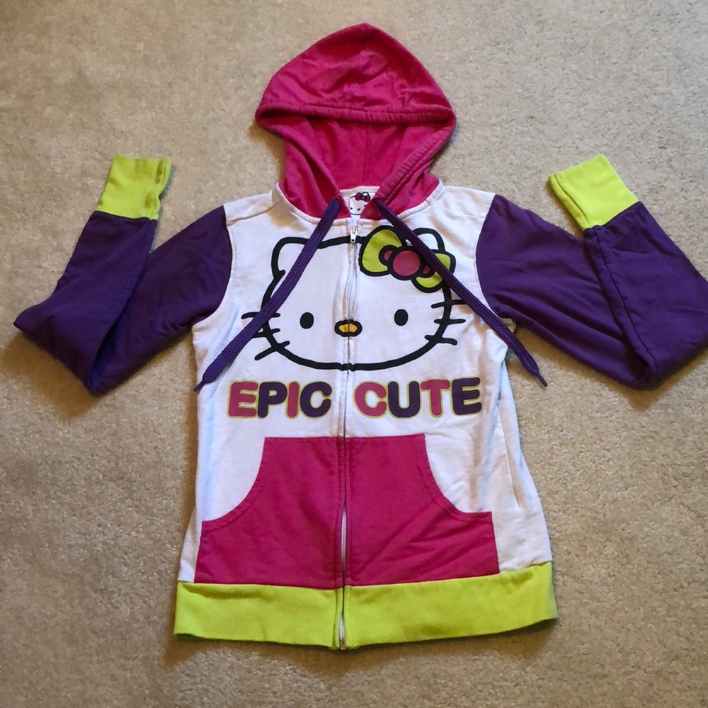 Sanrio Hello Kitty Zippered Sweat Shirt Size S